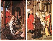 Hans Memling Wings of the Adoration of the Magi Triptych oil painting